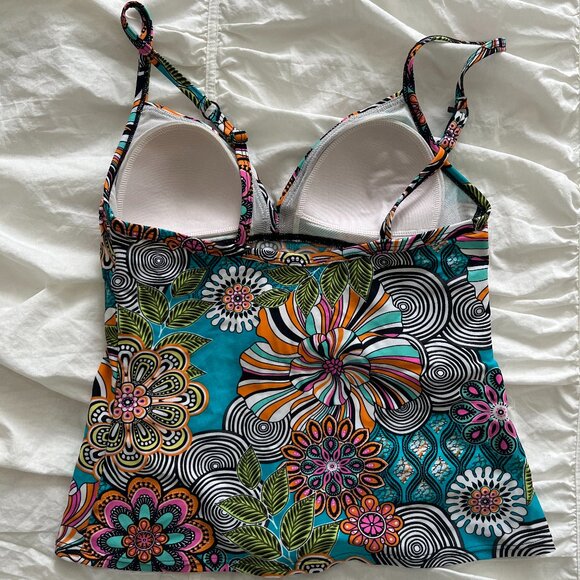 Baltex Floral Pattern Tankini Swim Top - Picture 3 of 3